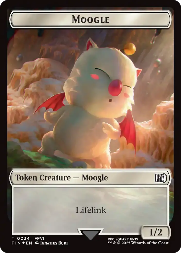 Moogle (0034) // Treasure (0036) Double-Sided Token (Surge Foil) [Final Fantasy Tokens] 1