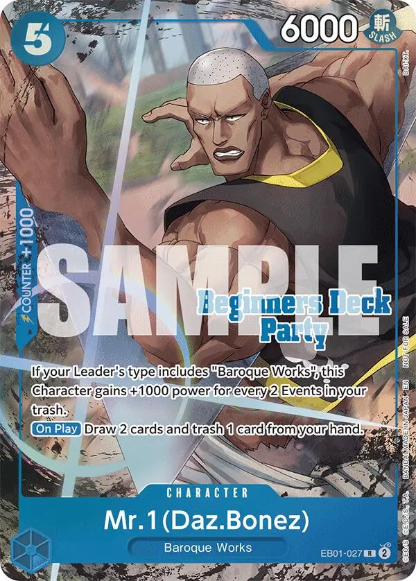 Mr. 1 (Daz.Bonez) (St-23 - St-28 Beginners Deck Party) [Winner] [One Piece Promotion Cards] 1