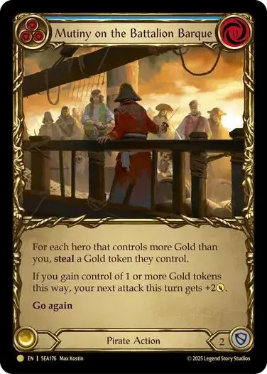 Mutiny On The Battalion Barque (Treasure) [Sea176] (High Seas)  Cold Foil 1