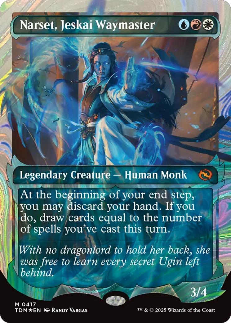 Narset, Jeskai Waymaster (Showcase) (Halo Foil) [Tarkir: Dragonstorm] 1