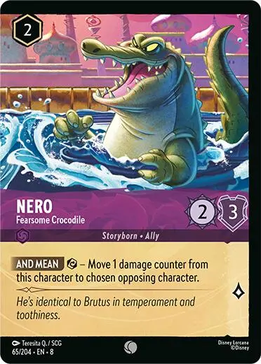 Nero - Fearsome Crocodile (Cold Foil) (65/204) [Reign Of Jafar] 1