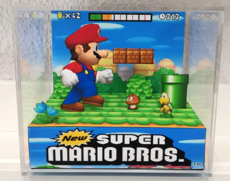 New Super Mario Bros Cubic Diorama 1