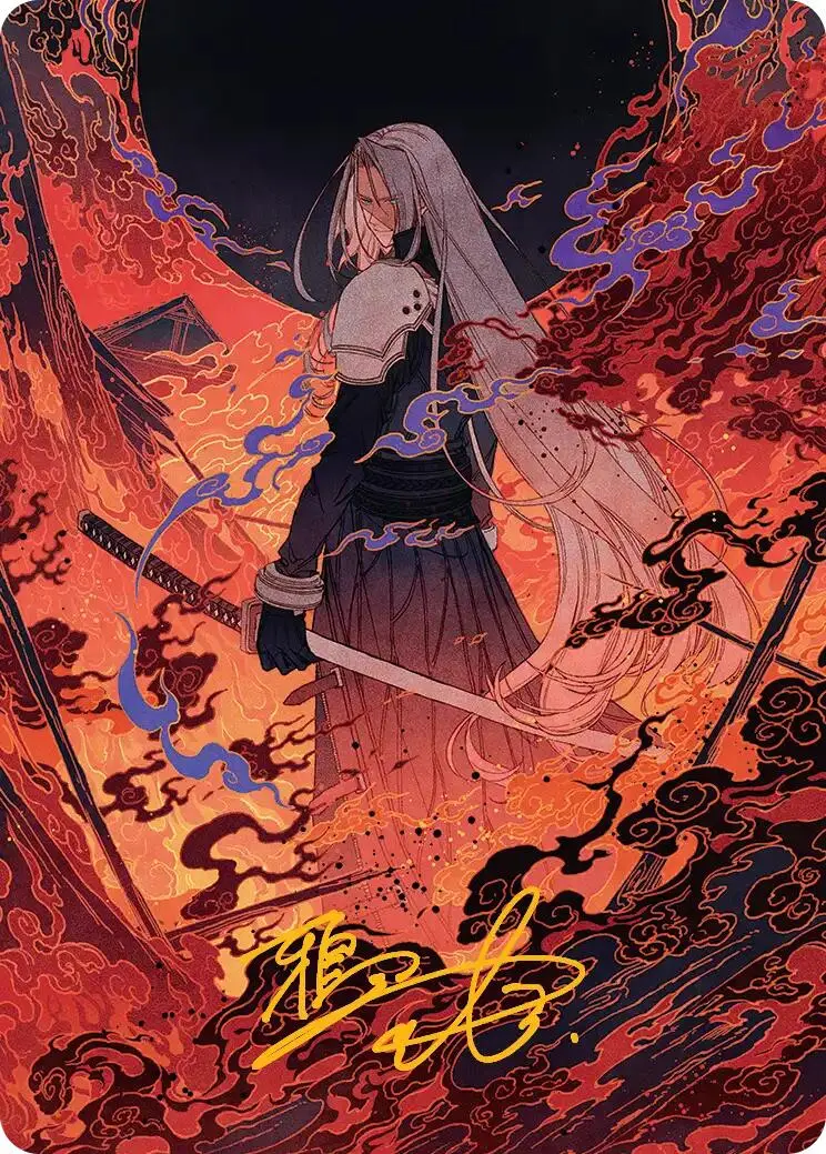 Nibelheim Aflame Art Card (Gold-Stamped Signature) [Final Fantasy Art Series] 1
