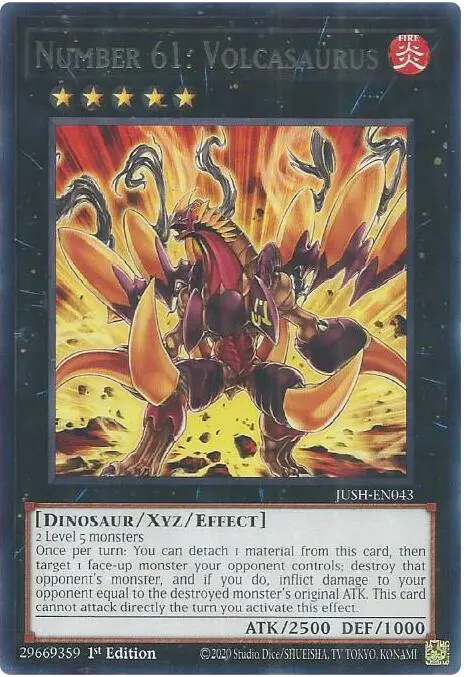 Number 61: Volcasaurus [Jush-En043] Rare 1