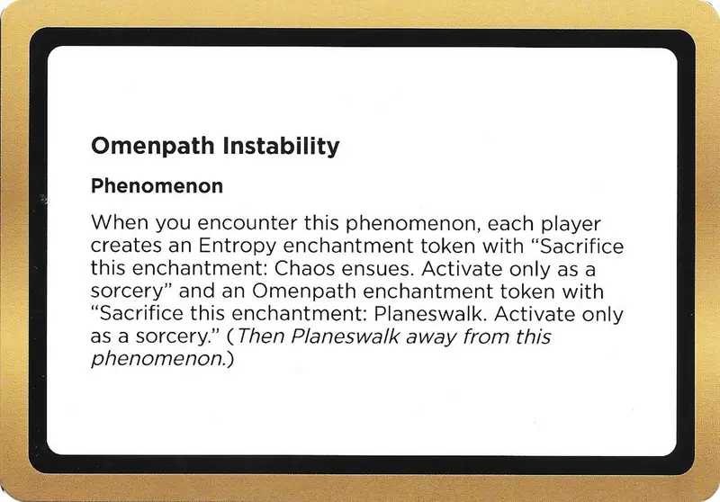 Omenpath Instability (Black Lotus Unknown Planechase) [Oversize Cards] 1