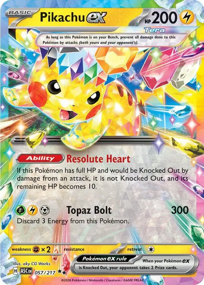 Pikachu Ex (057/217) [Mega Evolution: Ascended Heroes] 1