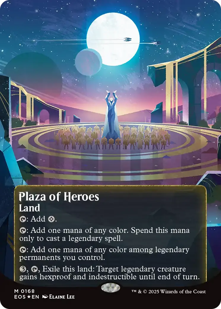 Plaza Of Heroes (0168) (Borderless) (Galaxy Foil) [Edge Of Eternities: Stellar Sights] 1