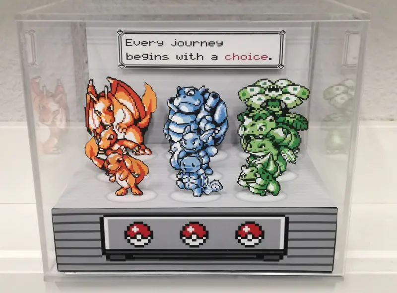 Pokemon Blue/Red Evolutions Cubic Diorama 1