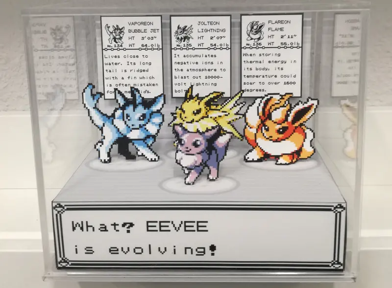 Pokemon Eevee Cubic Diorama 1
