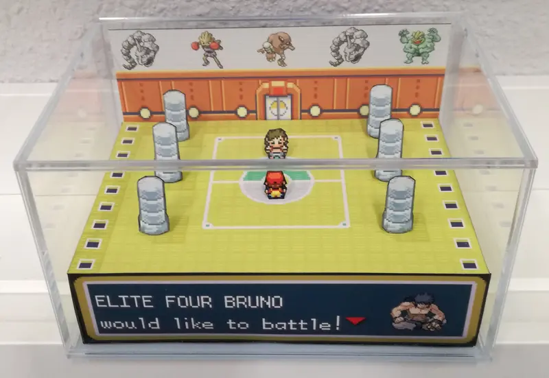 Pokemon Elite Four Arena Bruno Cubic Diorama 1