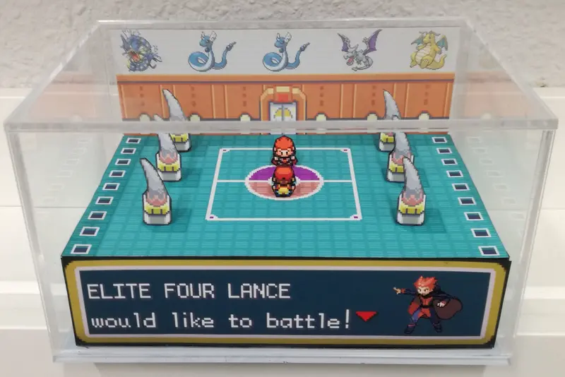 Pokemon Elite Four Arena Lance Cubic Diorama 1