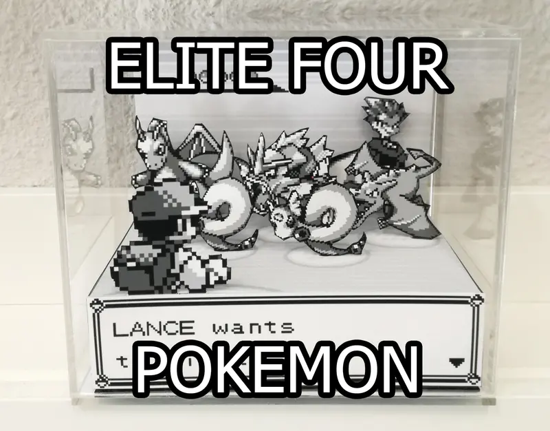 Pokemon Elite Four Cubic Diorama 1