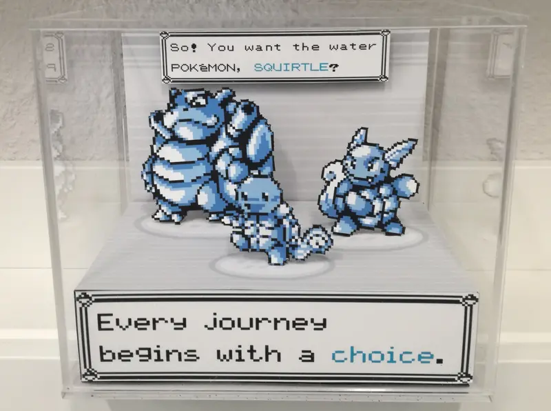 Pokemon Evolution Squirtle Cubic Diorama 1