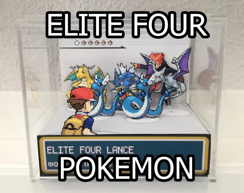 Pokemon Fire Red/ Leaf Green Elite Four Cubic Diorama 1