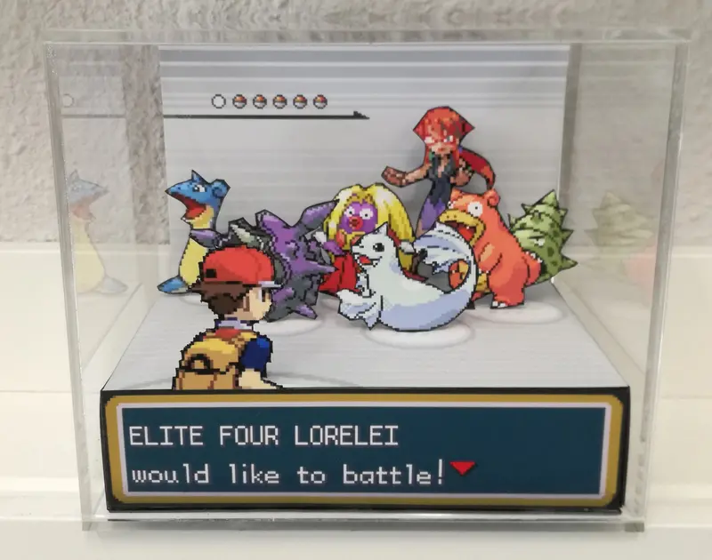 Pokemon Fire Red/ Leaf Green Elite Four Cubic Diorama 2