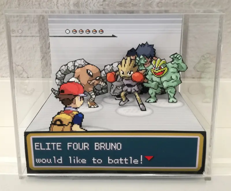 Pokemon Fire Red/ Leaf Green Elite Four Cubic Diorama 4