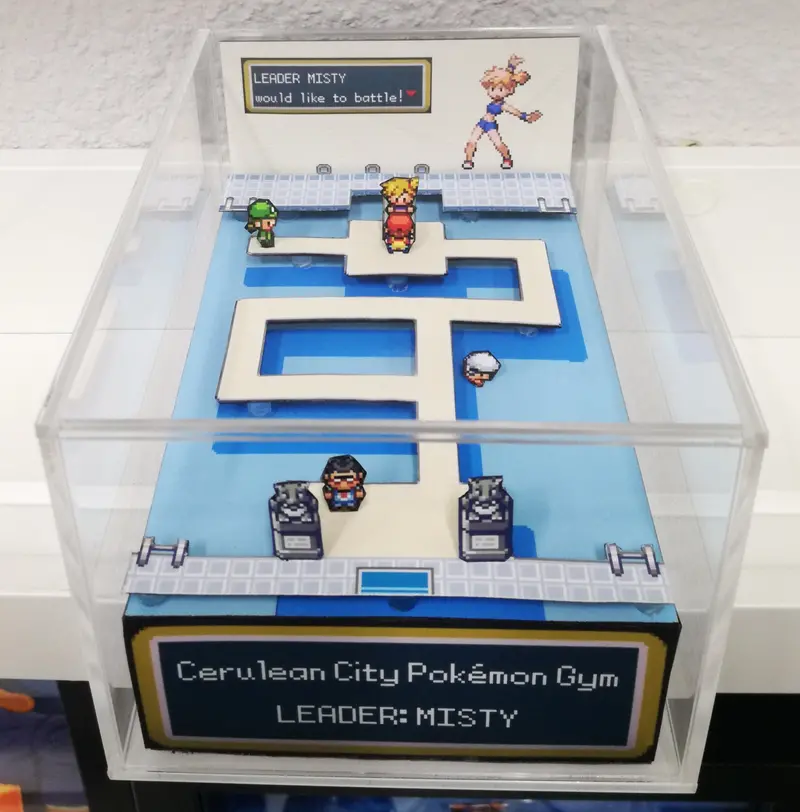 Pokemon Fire Red/Leaf Green Gym Cerulean City Cubic Diorama 1