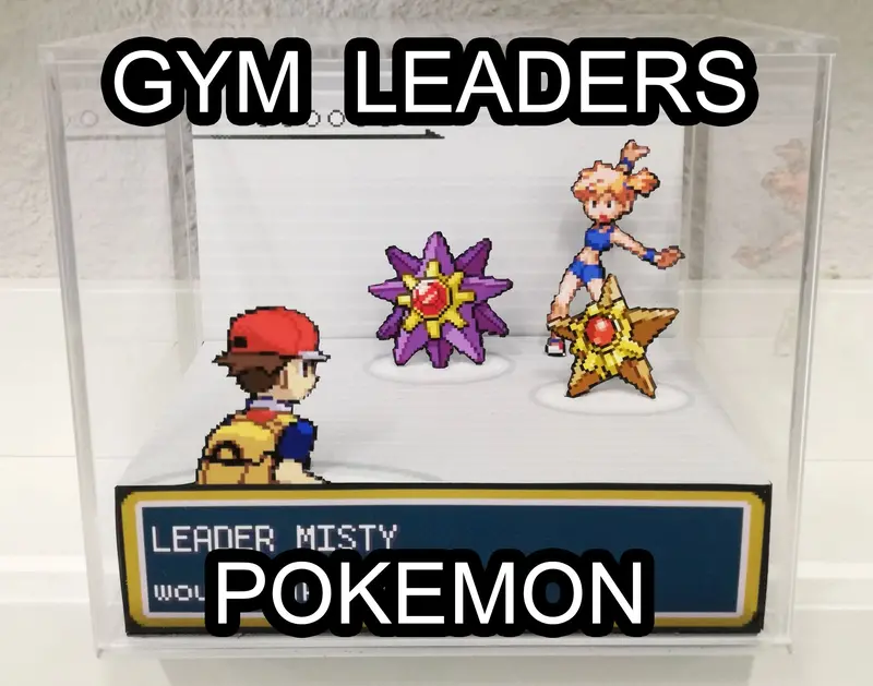 Pokemon Fire Red/ Leaf Green Gym Leaders Cubic Diorama 1