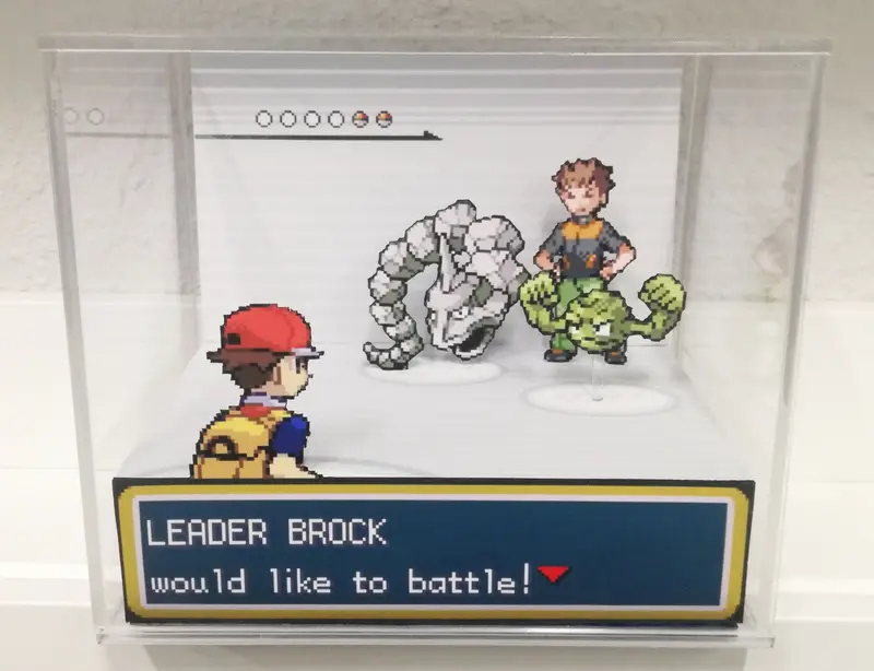 Pokemon Fire Red/ Leaf Green Gym Leaders Cubic Diorama 2