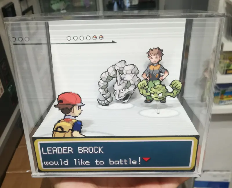 Pokemon Fire Red/ Leaf Green Gym Leaders Cubic Diorama 3