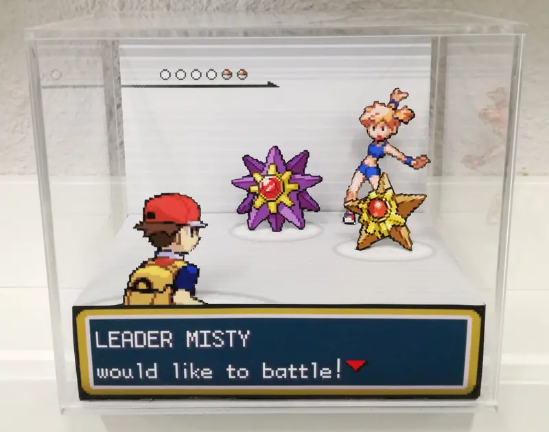 Pokemon Fire Red/ Leaf Green Gym Leaders Cubic Diorama 4