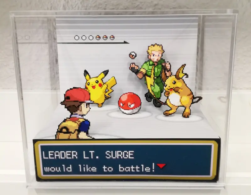Pokemon Fire Red/ Leaf Green Gym Leaders Cubic Diorama 6