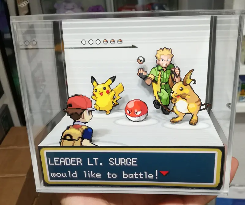 Pokemon Fire Red/ Leaf Green Gym Leaders Cubic Diorama 7