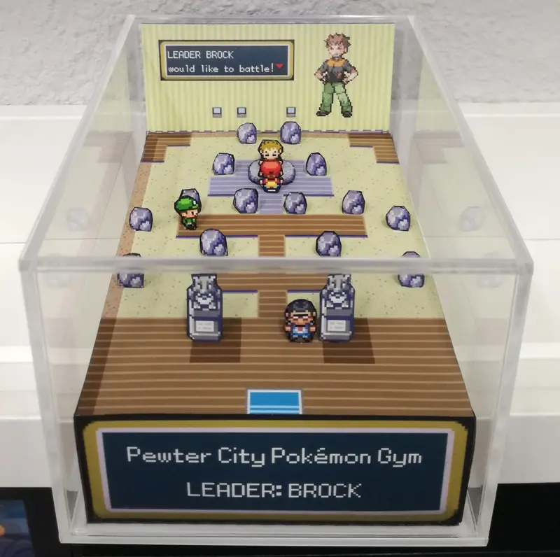 Pokemon Fire Red/Leaf Green Gym Pewter City Cubic Diorama 1