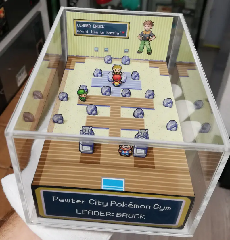 Pokemon Fire Red/Leaf Green Gym Pewter City Cubic Diorama 2