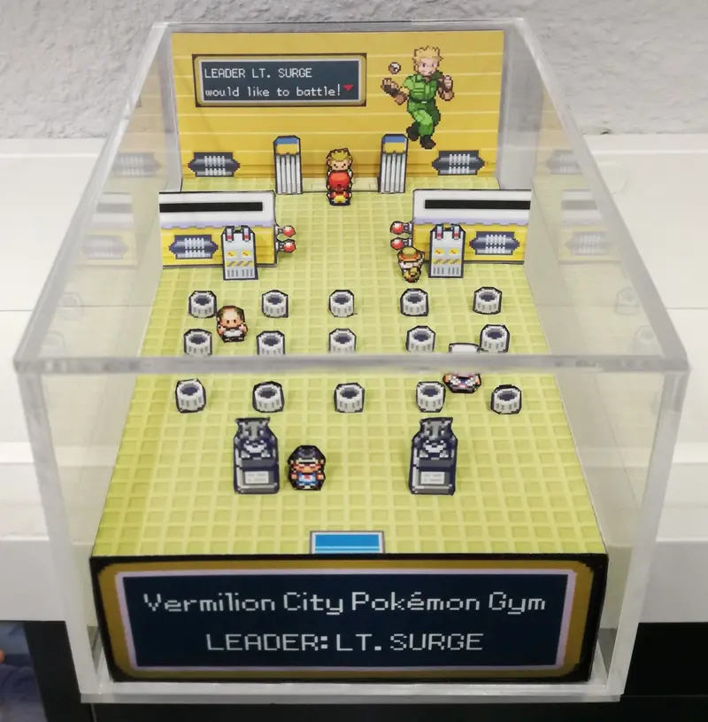 Pokemon Fire Red/Leaf Green Gym Vermilion City Cubic Diorama 1