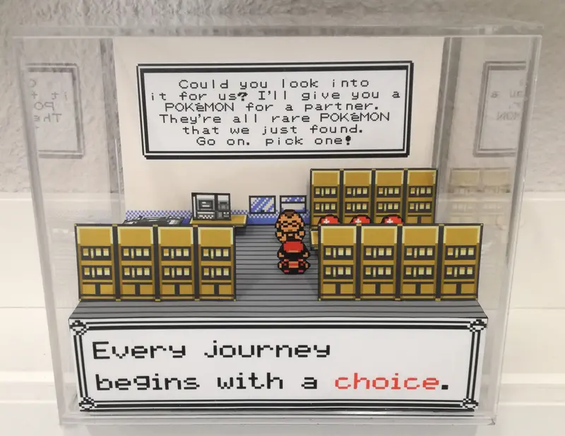 Pokemon Gold Laboratory Cubic Diorama 1
