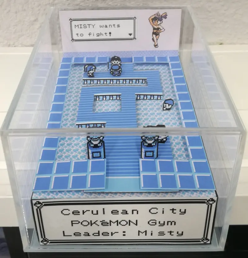 Pokemon Gym Cerulean City  Cubic Diorama 1