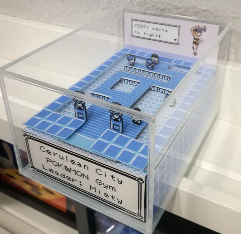 Pokemon Gym Cerulean City Cubic Diorama 2