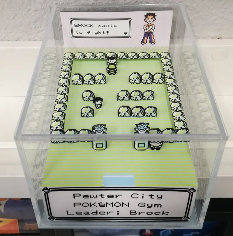 Pokemon Gym Pewter City Cubic Diorama 1