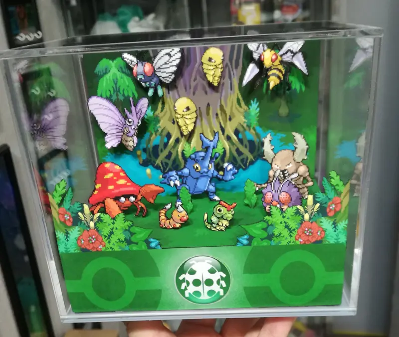 Pokemon Home Bug Cubic Diorama 2