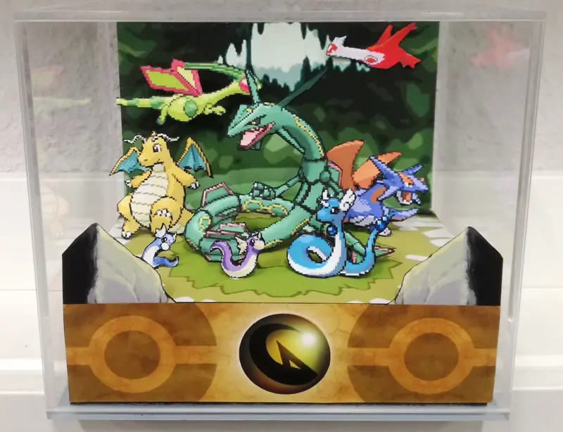 Pokemon Home Dragon Cubic Diorama 1