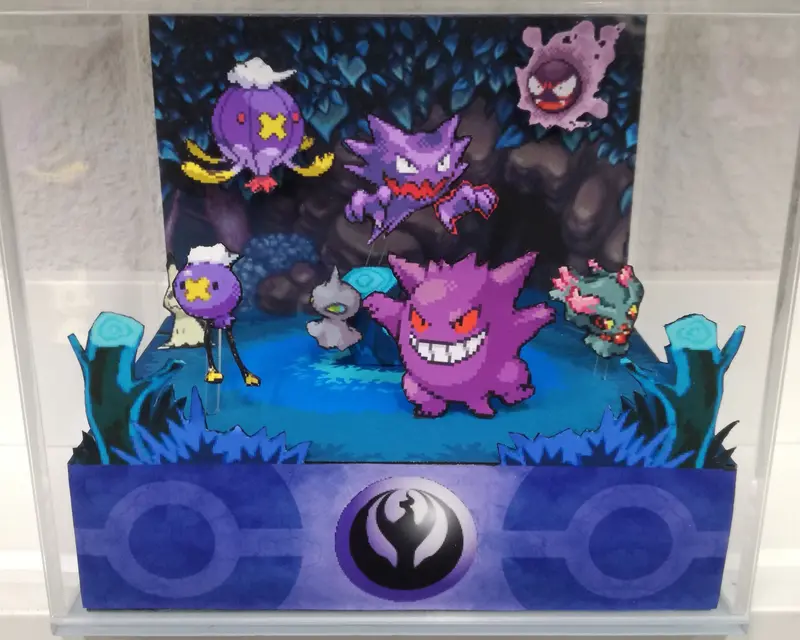 Pokemon Home Ghost Cubic Diorama 1