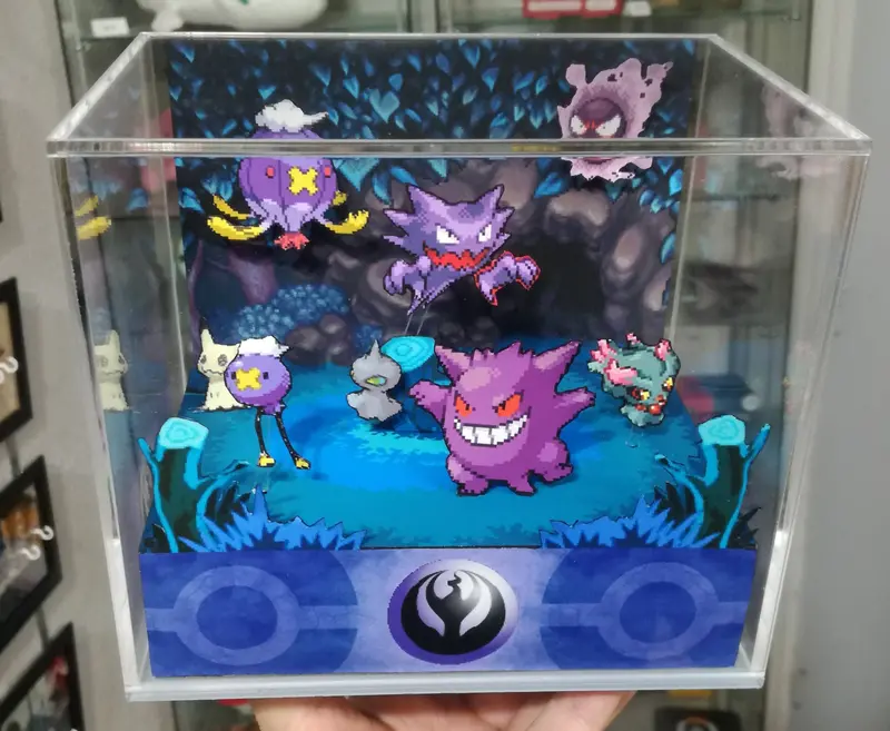 Pokemon Home Ghost Cubic Diorama 2