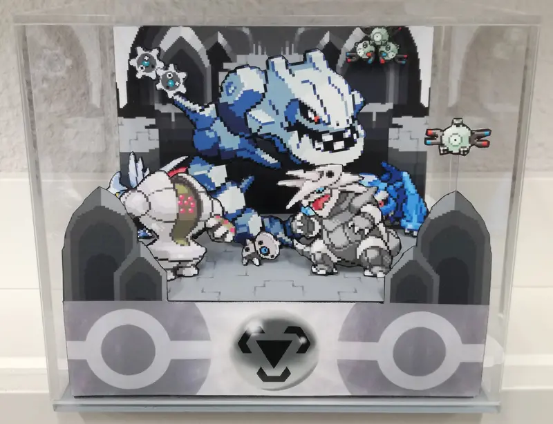 Pokemon Home Steel Cubic Diorama 1