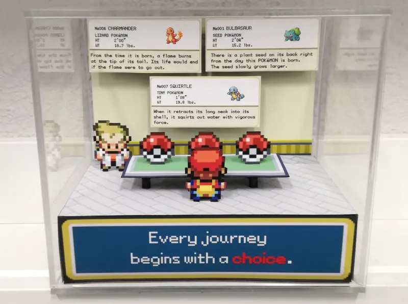 Pokemon Laboratory B Red Fire/Leaf Green Cubic Diorama 1
