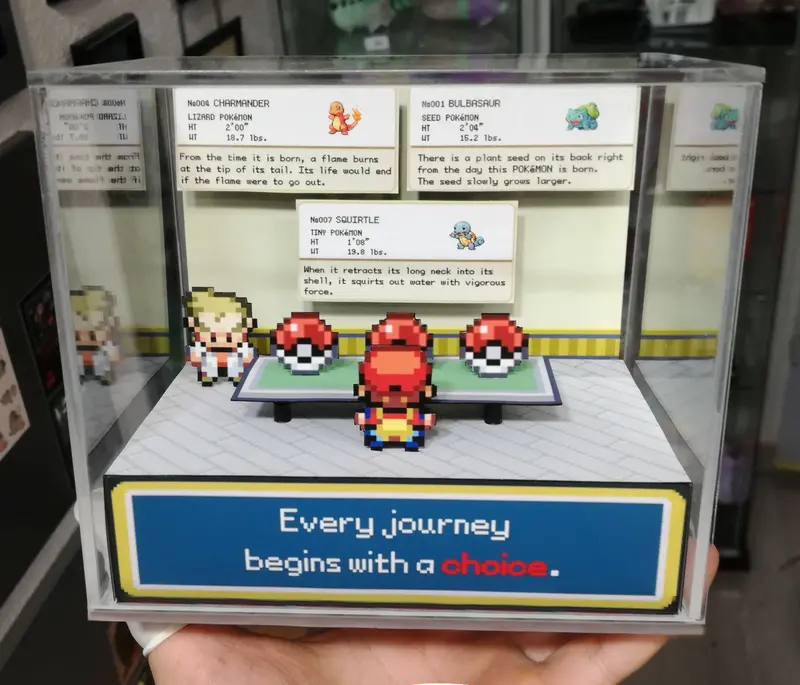 Pokemon Laboratory B Red Fire/Leaf Green Cubic Diorama 2