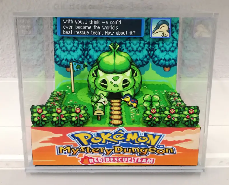 Pokemon Mystery Dungeon Bulbasaur Cubic Diorama 1