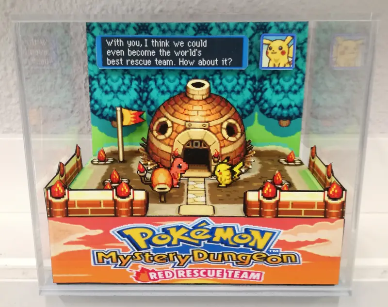 Pokemon Mystery Dungeon Charmander Cubic Diorama 2