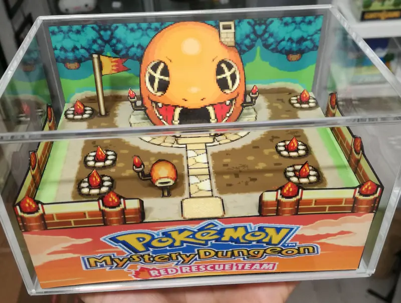 Pokemon Mystery Dungeon Charmander Flat Cubic Diorama 2