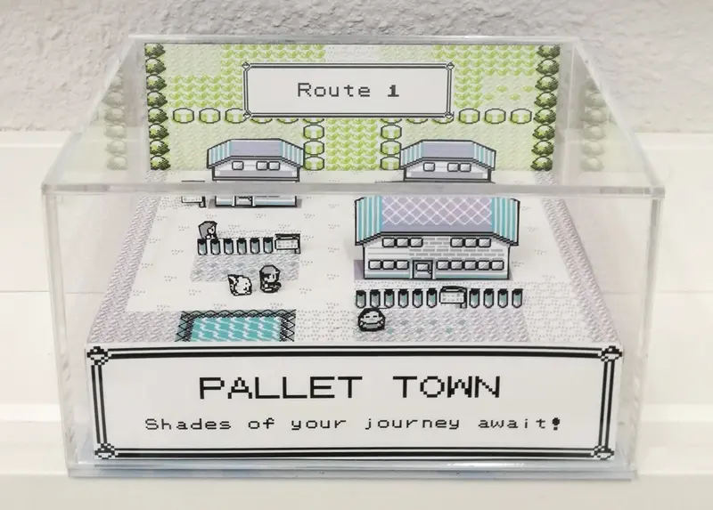Pokemon Pallet Town Flat Cubic Diorama 1