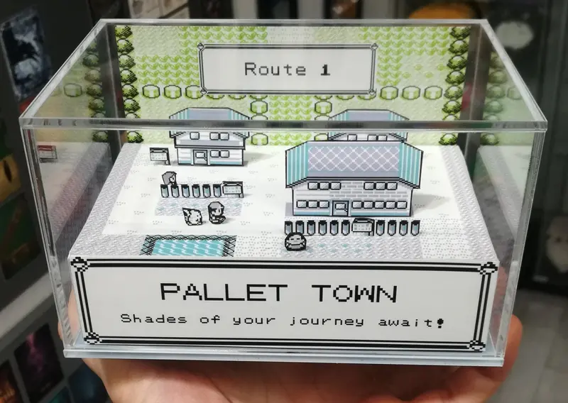 Pokemon Pallet Town Flat Cubic Diorama 2