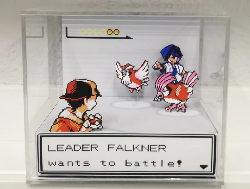 Pokemon Silver/Gold Gym Leaders Cubic Diorama 2