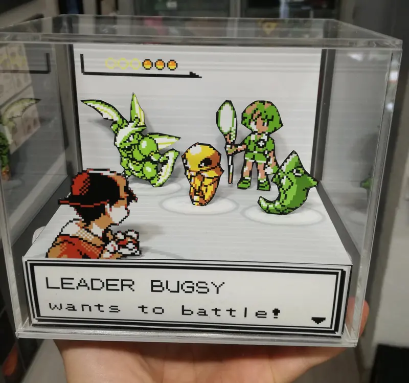 Pokemon Silver/Gold Gym Leaders Cubic Diorama 5