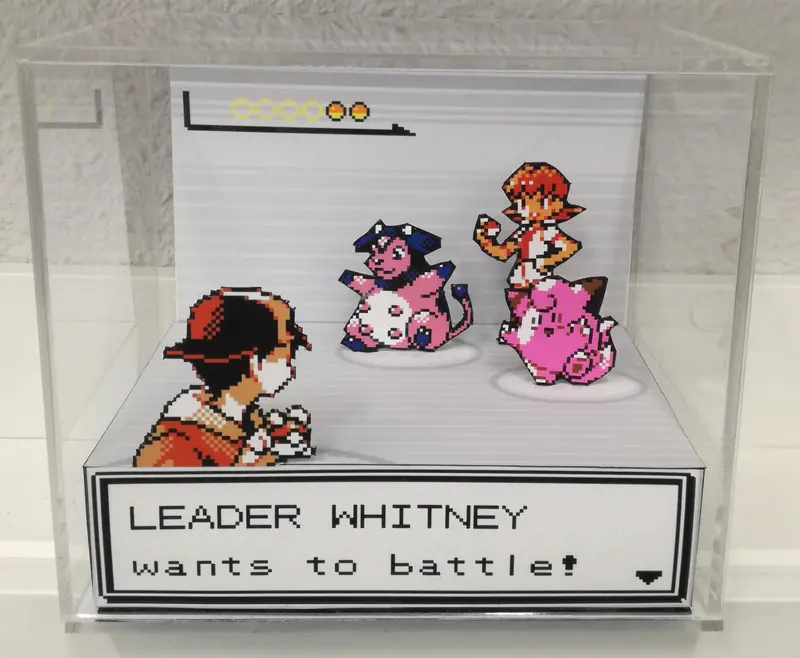 Pokemon Silver/Gold Gym Leaders Cubic Diorama 6