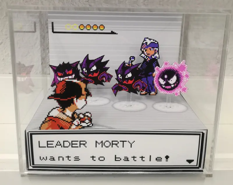 Pokemon Silver/Gold Gym Leaders Cubic Diorama 8